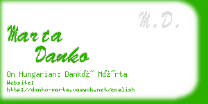 marta danko business card
